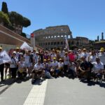 Salute, oltre 200 nefropatici ricevuti in Campidoglio dopo mesi di cammino sulla via Francigena